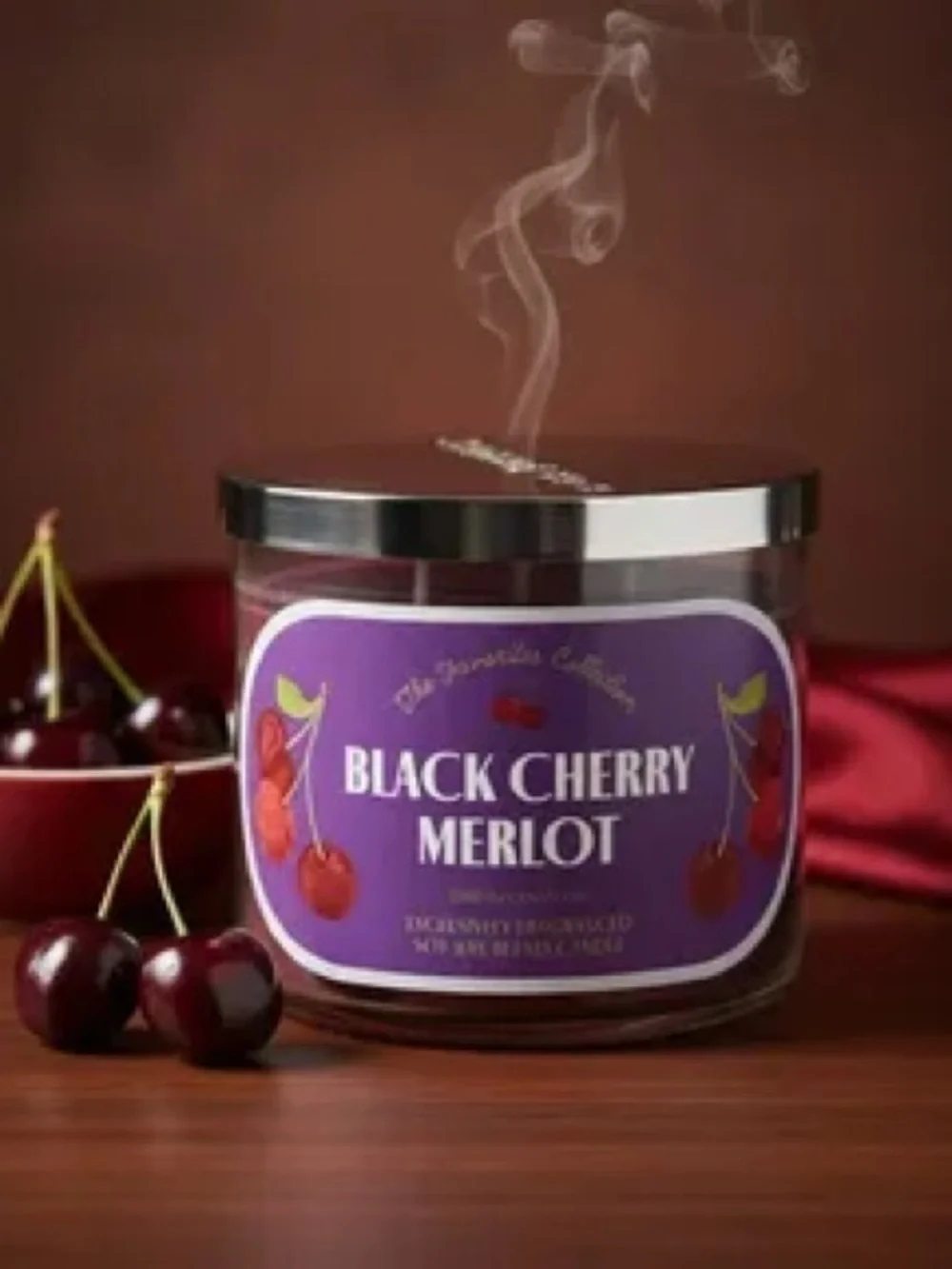 Bath & Body Works Black Cherry Merlot Candle — Purple Label - Picture 2 of 2